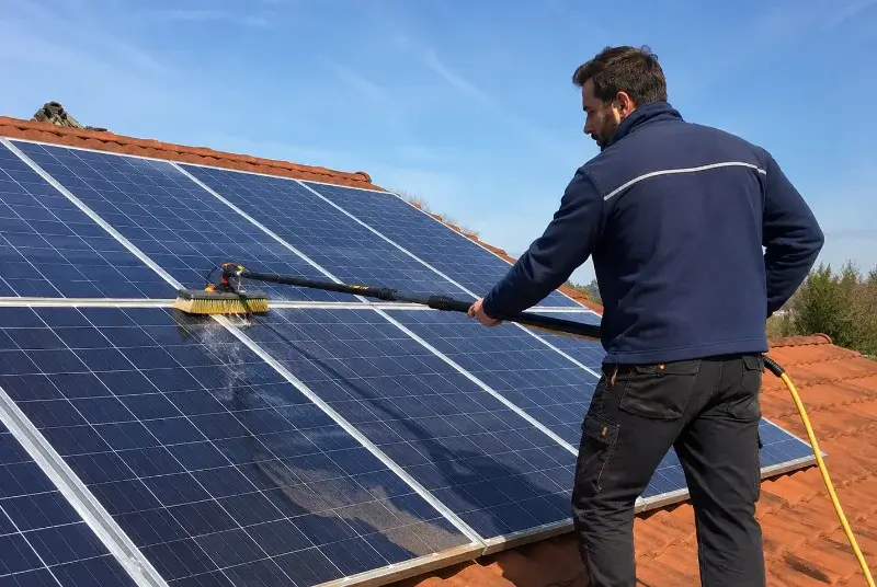 Nettoyage et entretien de panneaux solaires à Mornant